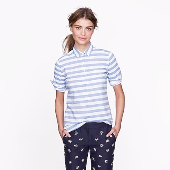 J. Crew Tops - Adorable striped popover from j crew!